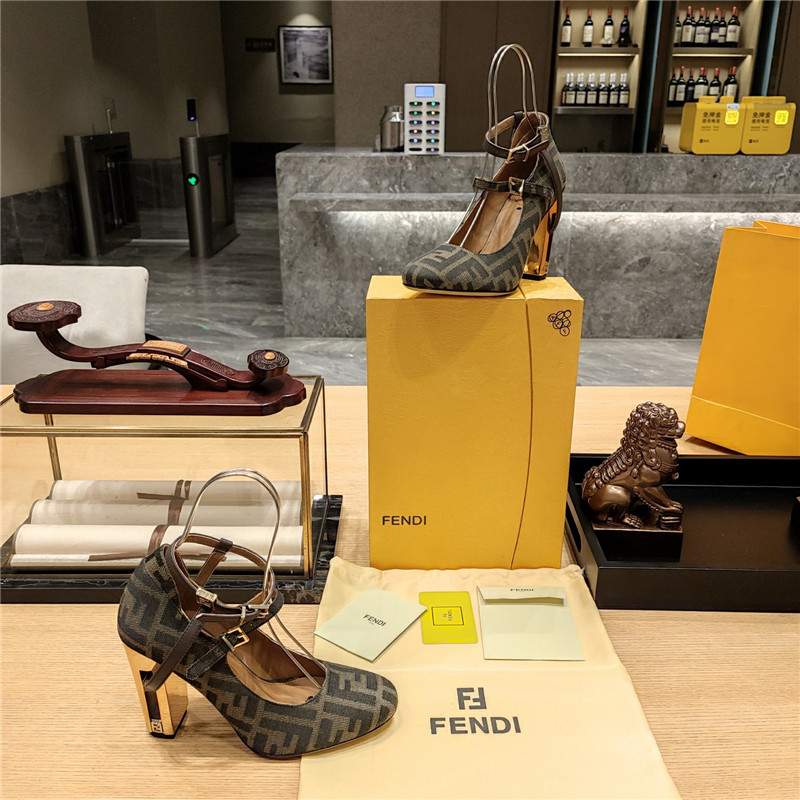 F**di electroplated high heel sandals