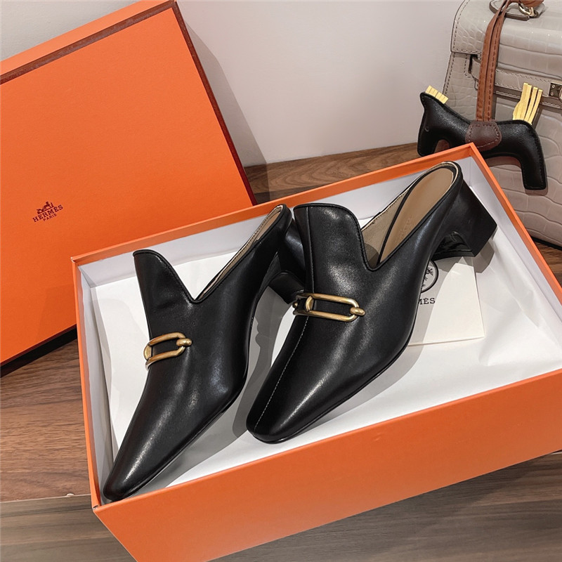 H**me5 muller chunky heel slippers