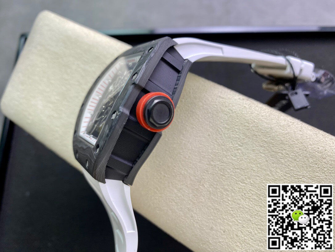 Replica Richard Mille RM055 1:1 Best Edition KV Factory V2 White Rubber Strap