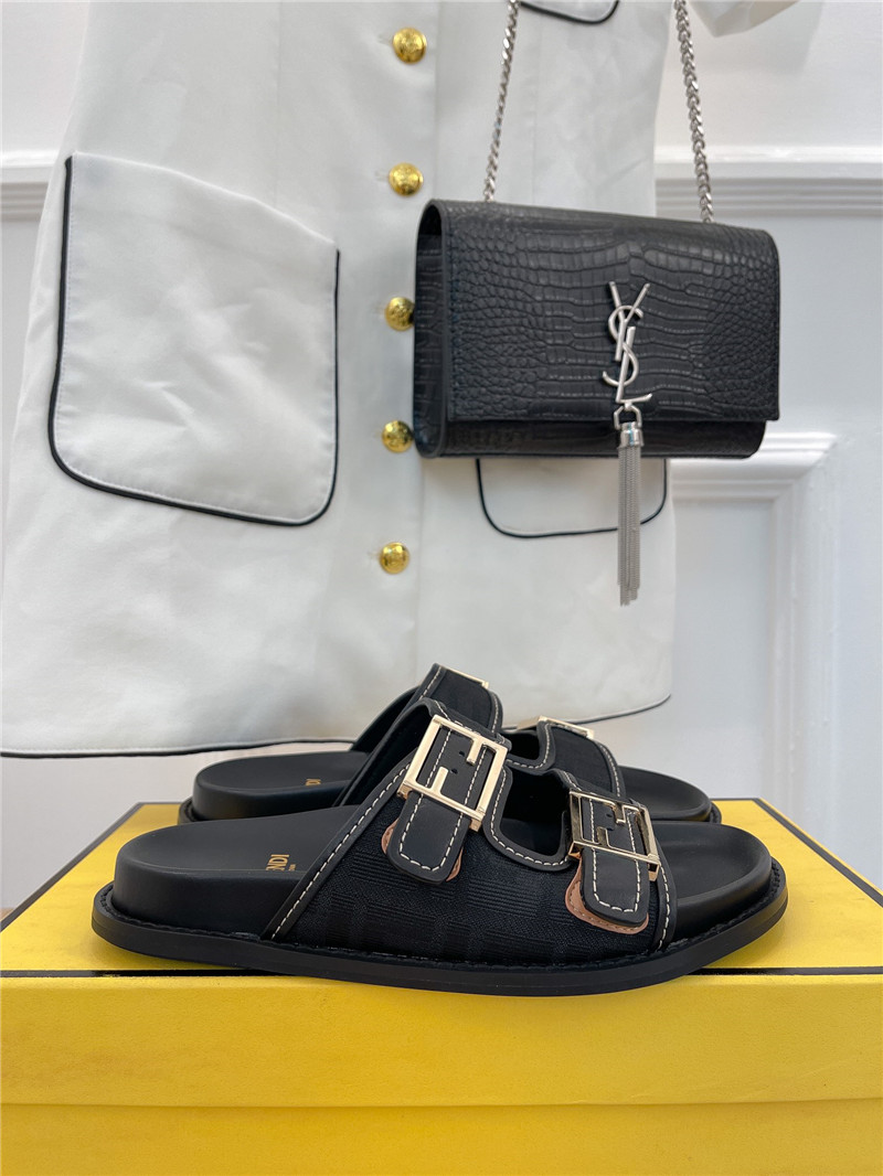 F**di ff logo plaque sandals