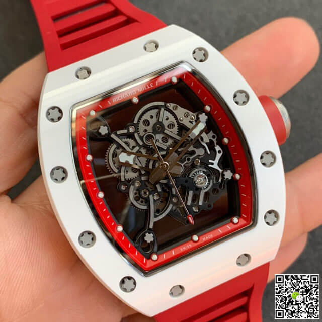 Replica Richard Mille RM055 1:1 Best Edition KV Factory V2 Ceramic Skeleton Dial