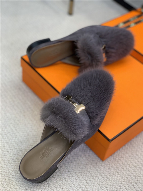 H**me5 mink loafers slippers