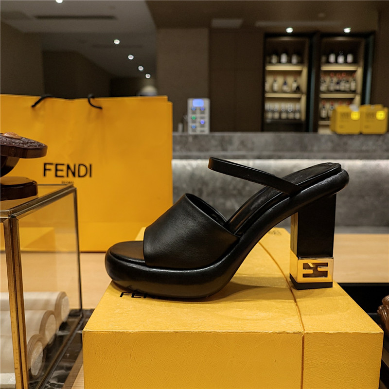 F**di block heel sandals