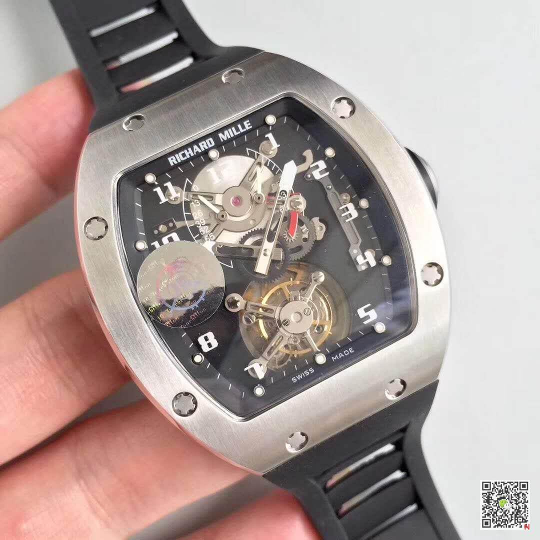 Replica Richard Mille RM001 Tourbillon JB factory 1:1 Best Edition Swiss Tourbillon Black Dial