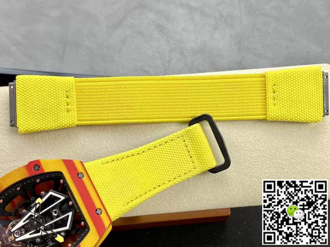 Richard Mille Replica RM27-03 Tourbillon 1:1 Best Edition BBR Factory Yellow Strap