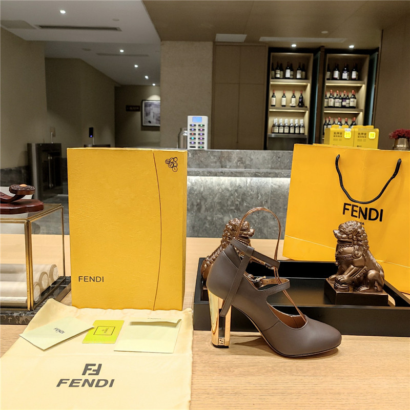 F**di electroplated high heel sandals