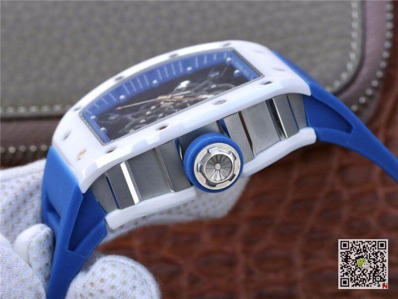 Replica Richard Mille RM055 KV Factory 1:1 Best Edition Swiss ETA8215 blue strap
