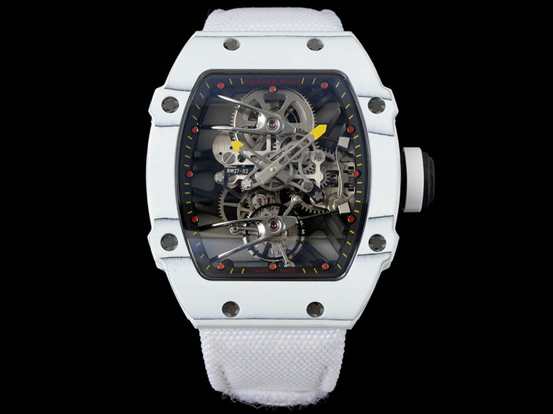 Replica Richard Mille RM27-02 Rafael Nadal Tourbillon 1:1 Best Edition RM Factory White Strap