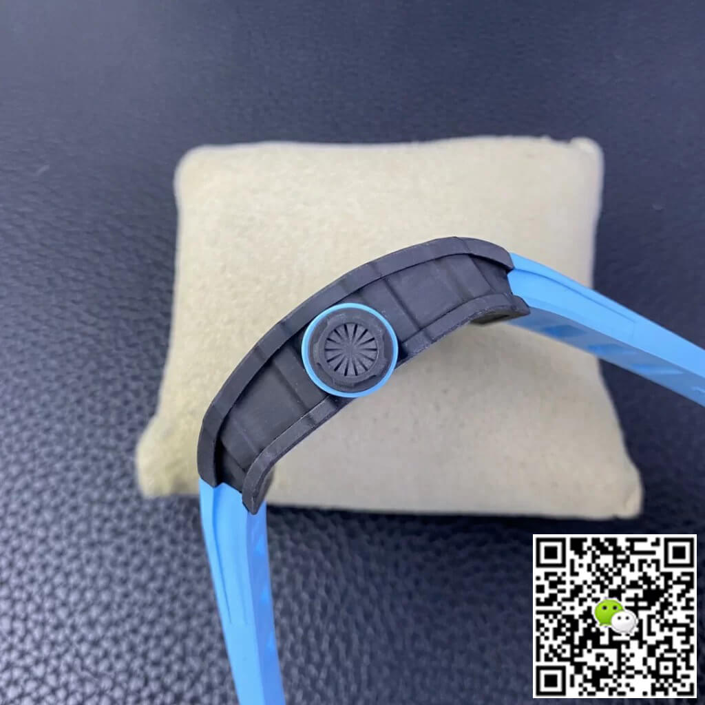 Richard Mille Replica RM35-02 1:1 Best Edition T+ Factory NTPT Carbon Fiber Blue Rubber Strap