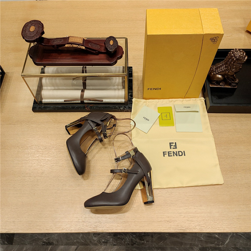 F**di electroplated high heel sandals