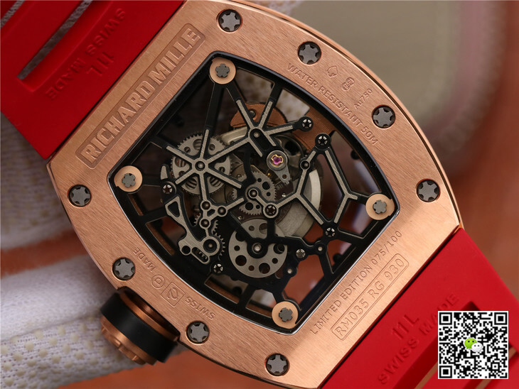 Replica Richard Mille RM035 Americas KV Factory 1:1 Best Edition Rose Gold