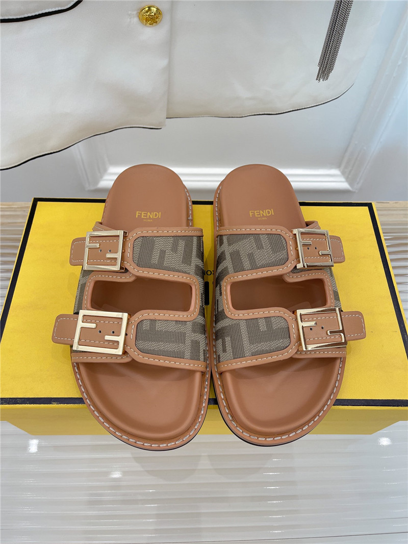 F**di ff logo plaque sandals