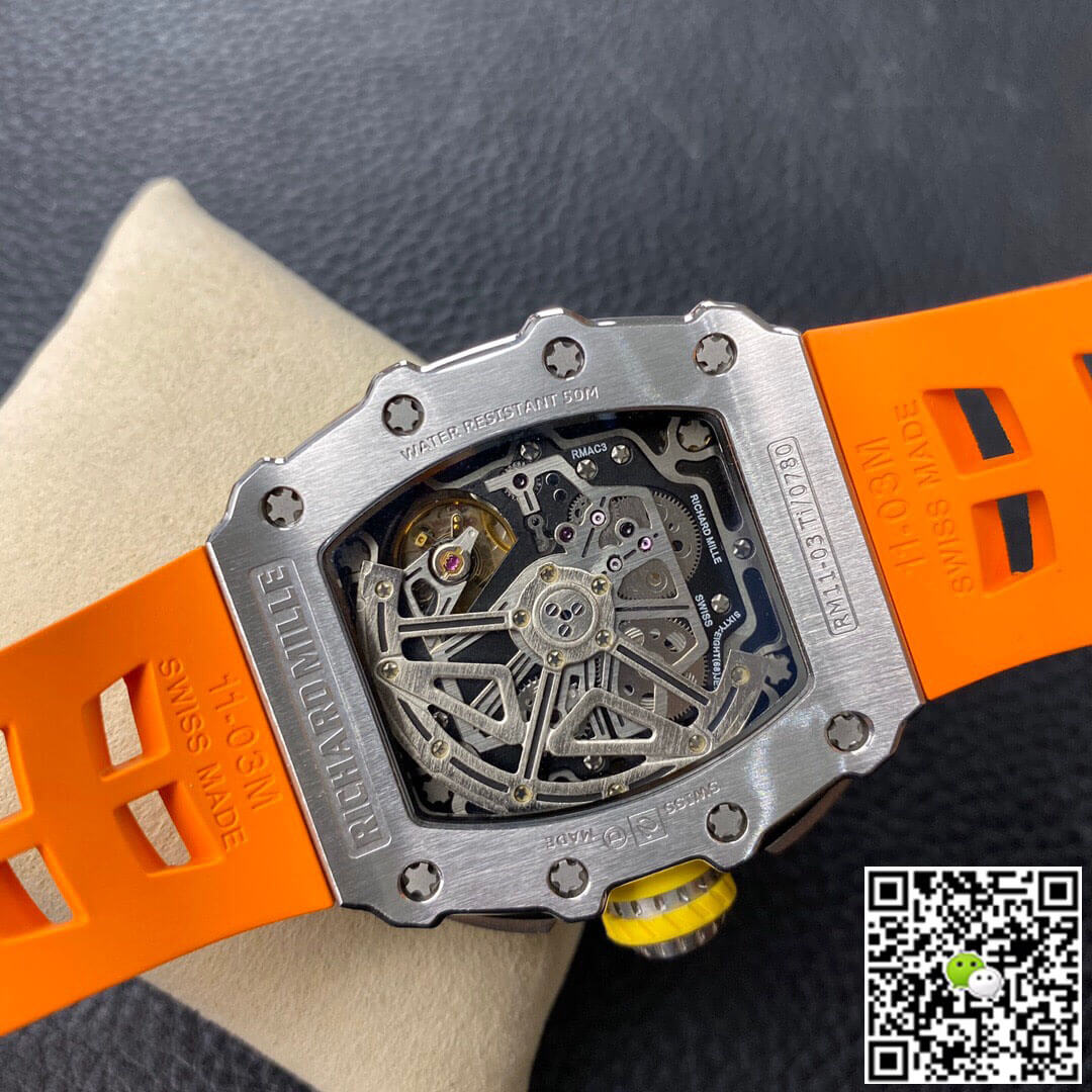 Replica Richard Mille RM11-03 1:1 Best Edition KV Factory Orange Strap