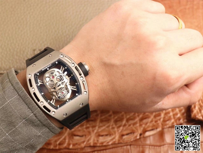 Replica Richard Mille RM052 1:1 Best Edition ZF Factory Silver Skull Dial Swiss Movement