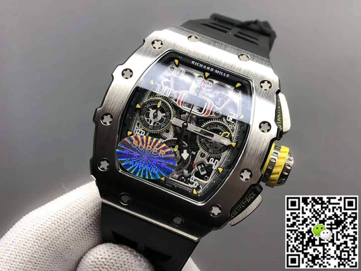 Richard Mille Replica RM11-03 1:1 Best Edition KV Factory Titanium Case Rubber Strap