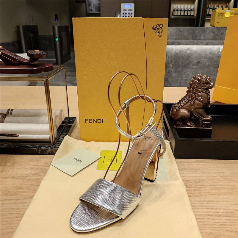 F**di electroplated high heel sandals