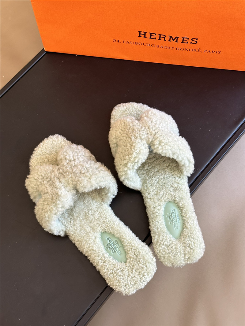 H**me5 fur roll cake hair H slippers