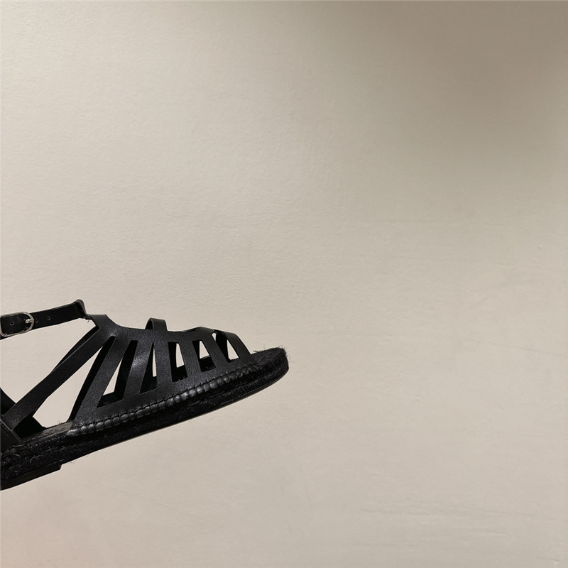 H**me5 cutout pig nose espadrille sandals