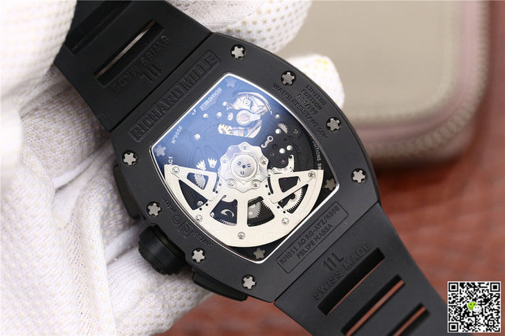Replica Richard Mille RM-011 1:1 Best Edition KV Factory Black Strap