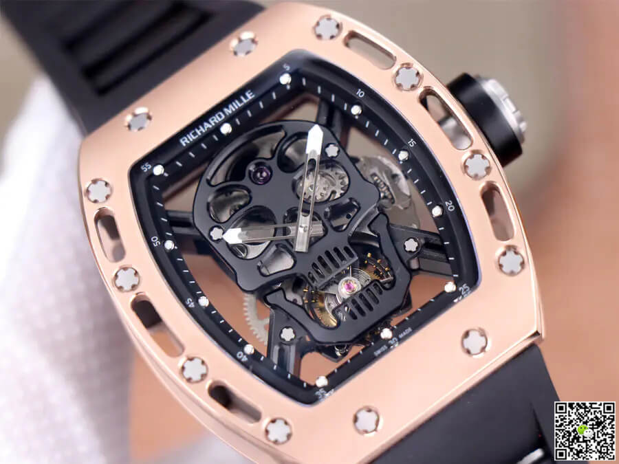 Replica Richard Mille RM52-01 Tourbillon 1:1 Best Edition JB Factory Rose Gold Case