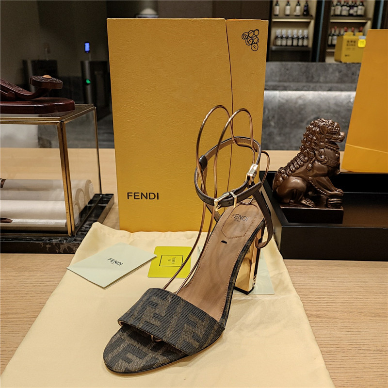 F**di electroplated high heel sandals