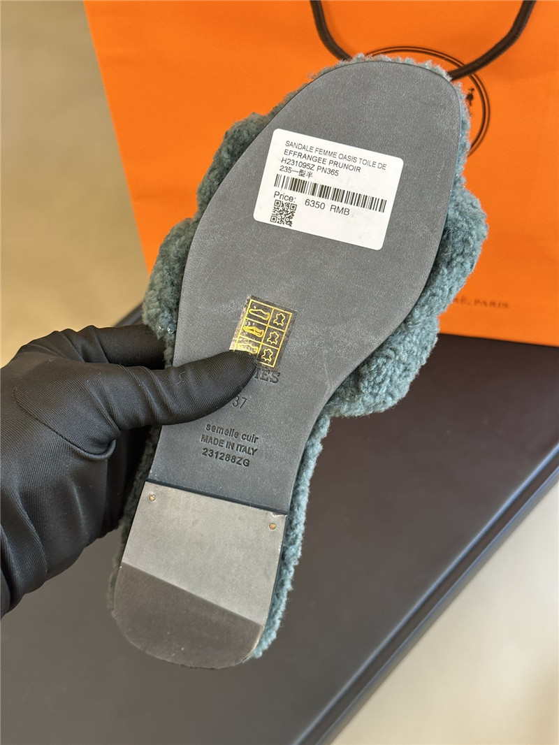 H**me5 fur roll cake hair H slippers