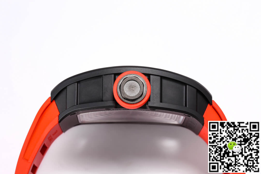 Replica Richard Mille RM-055 1:1 Best Edition BBR Factory Ceramic Case Red Strap