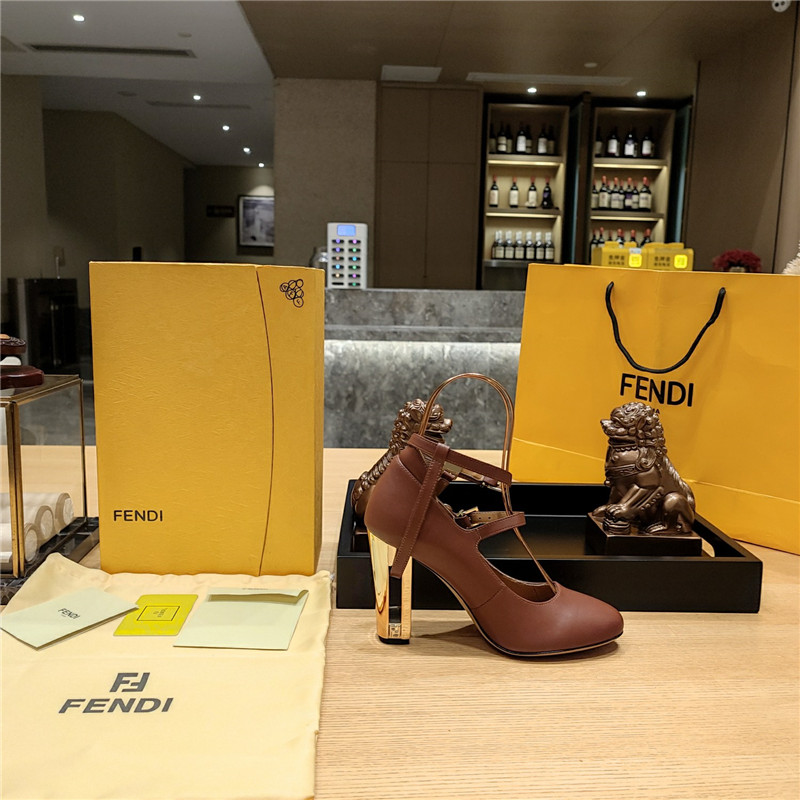 F**di electroplated high heel sandals