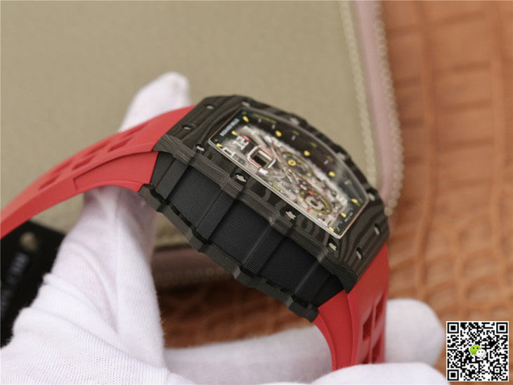 Replica Richard Mille RM11-03 1:1 Best Edition KV Factory Carbon Fiber Red Strap