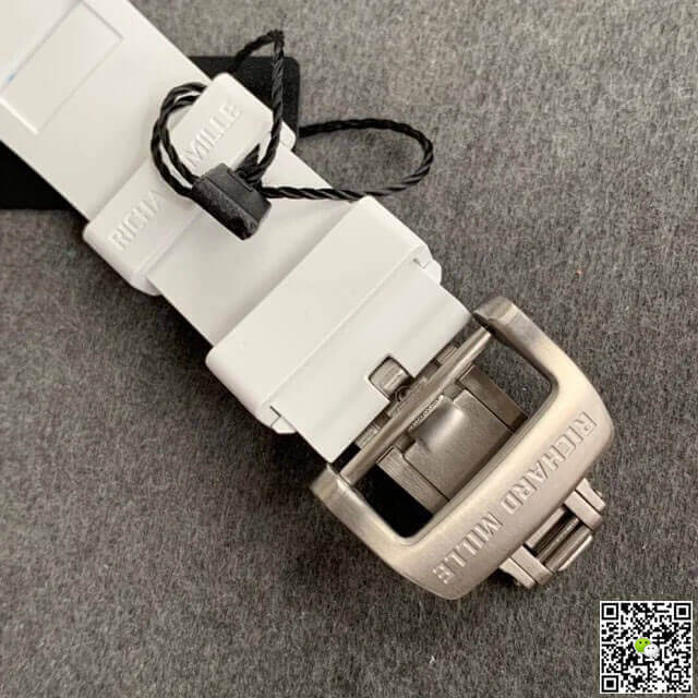 Replica Richard Mille RM-011 1:1 Best Edition KV Factory Ceramic White Rubber Strap