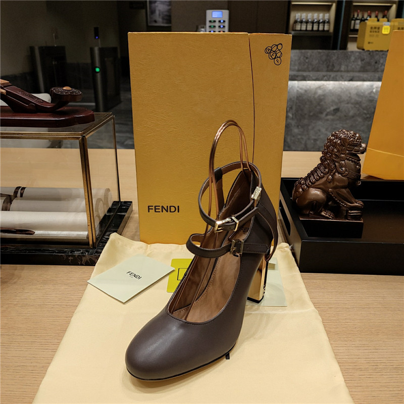 F**di electroplated high heel sandals