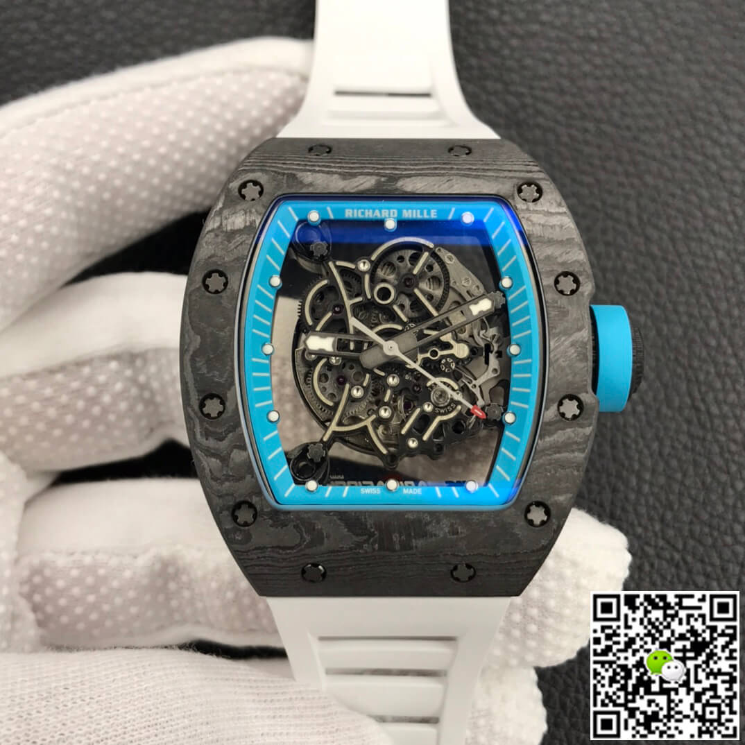 Replica Richard Mille RM055 1:1 Best Edition ZF Factory Carbon Fiber Skeleton Dial
