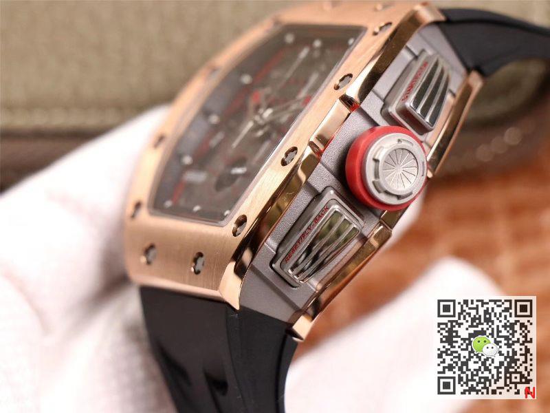 Replica Richard Miller RM011-03 flyback Chronograph 1:1 Best Edition KV factory rose gold case Swiss RMAC3
