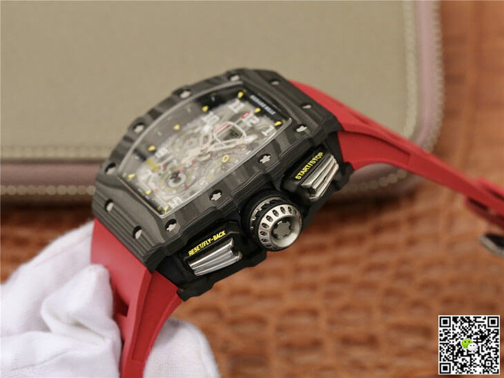 Replica Richard Mille RM11-03 1:1 Best Edition KV Factory Carbon Fiber Red Strap