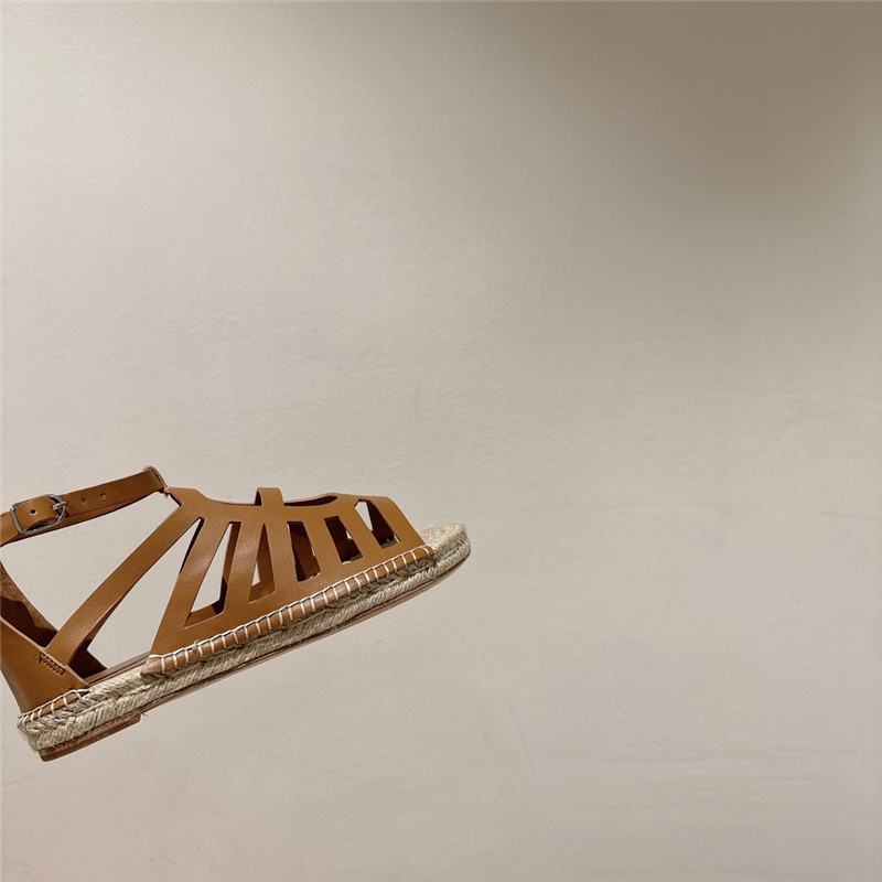 H**me5 cutout pig nose espadrille sandals