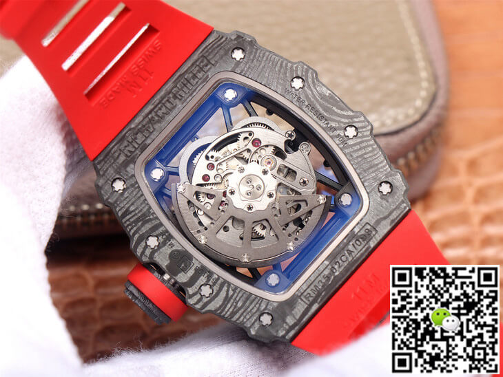 Replica Richard Mille RM35-02 1:1 Best Edition ZF Factory Red Rubber Strap