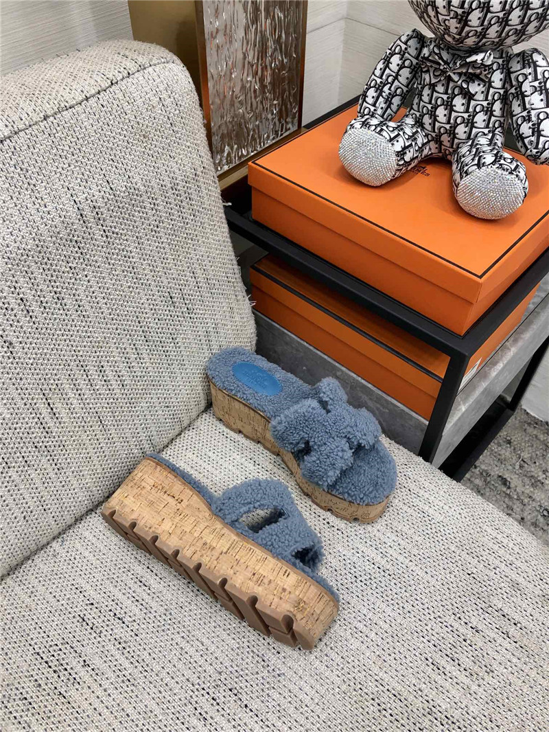 H**me5 Birkin Replica Teddy Fur Slippers