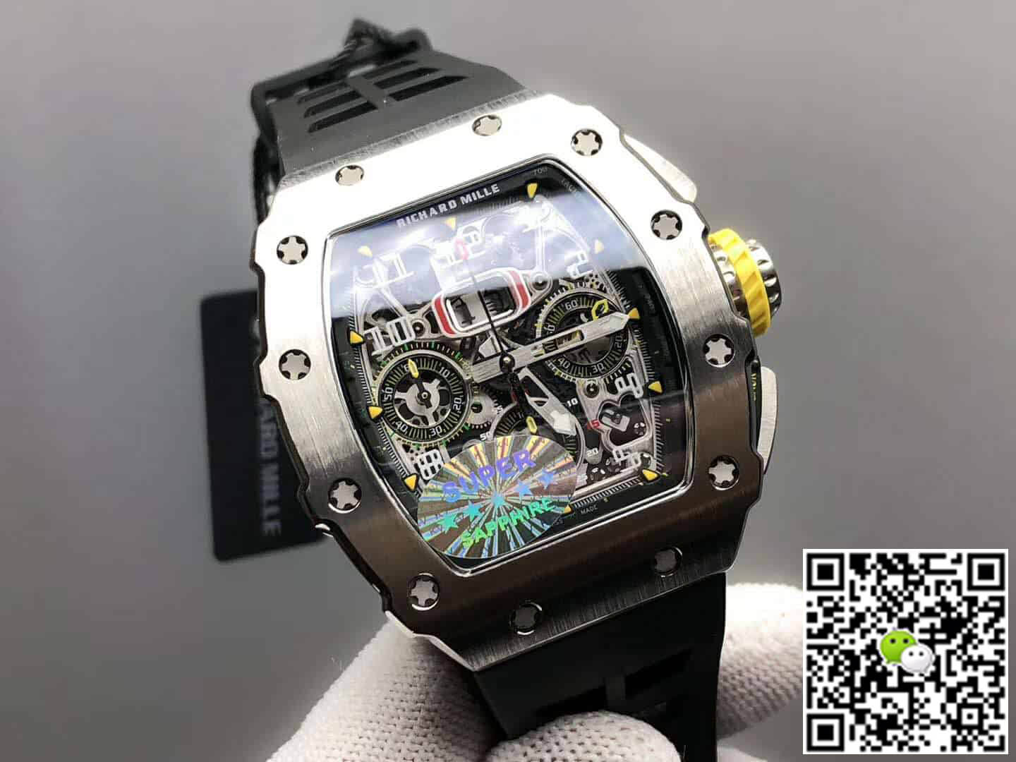 Richard Mille Replica RM11-03 1:1 Best Edition KV Factory Titanium Case Rubber Strap