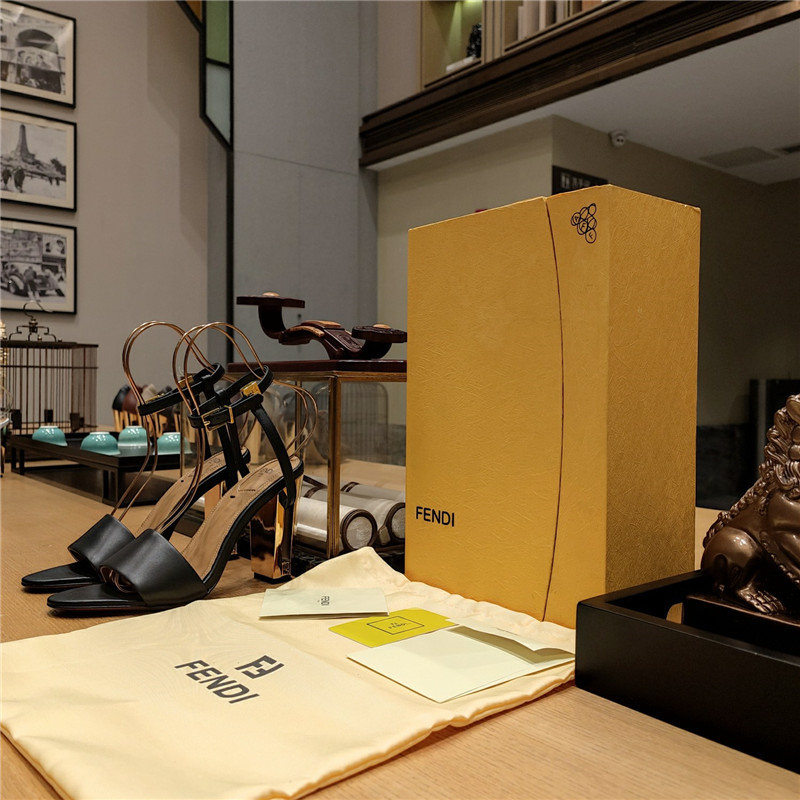 F**di electroplated high heel sandals