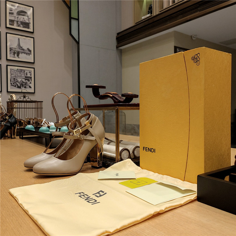 F**di electroplated high heel sandals