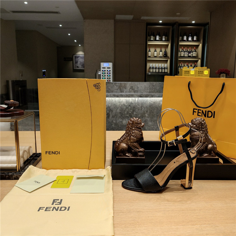 F**di electroplated high heel sandals