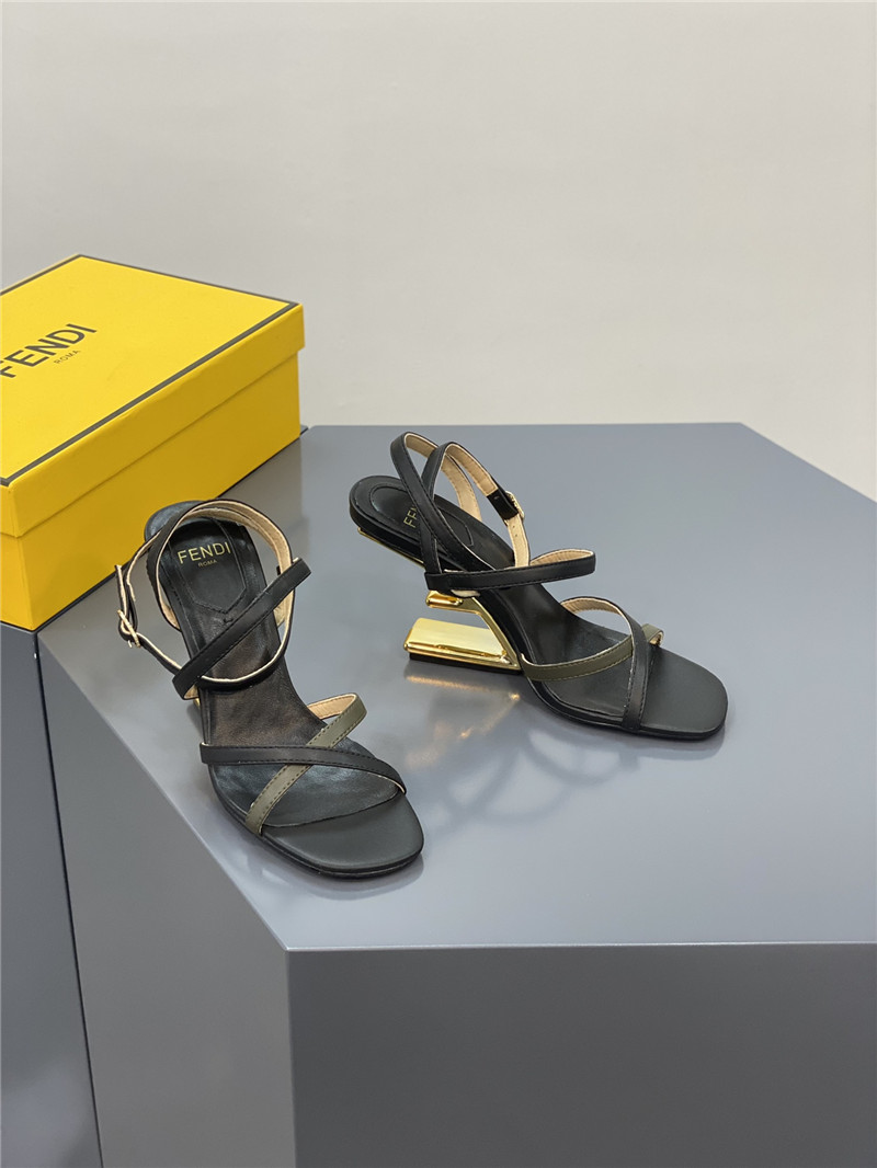 F**di mink heeled sandals