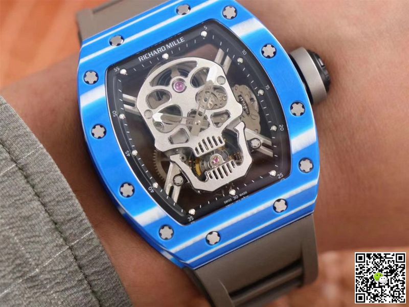 Replica Richard Mille RM052-01 1:1 Best Edition JB Factory Blue Ceramic Swiss Tourbillon