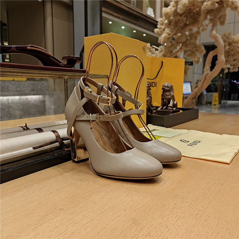 F**di electroplated high heel sandals