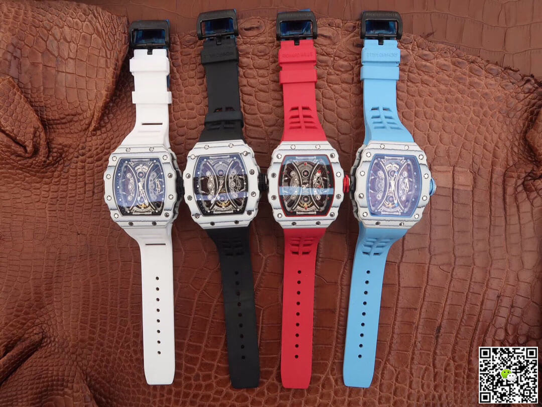 Replica Richard Mille RM53-01 1:1 Best Edition KV Factory TPT Carbon Fiber Red Strap