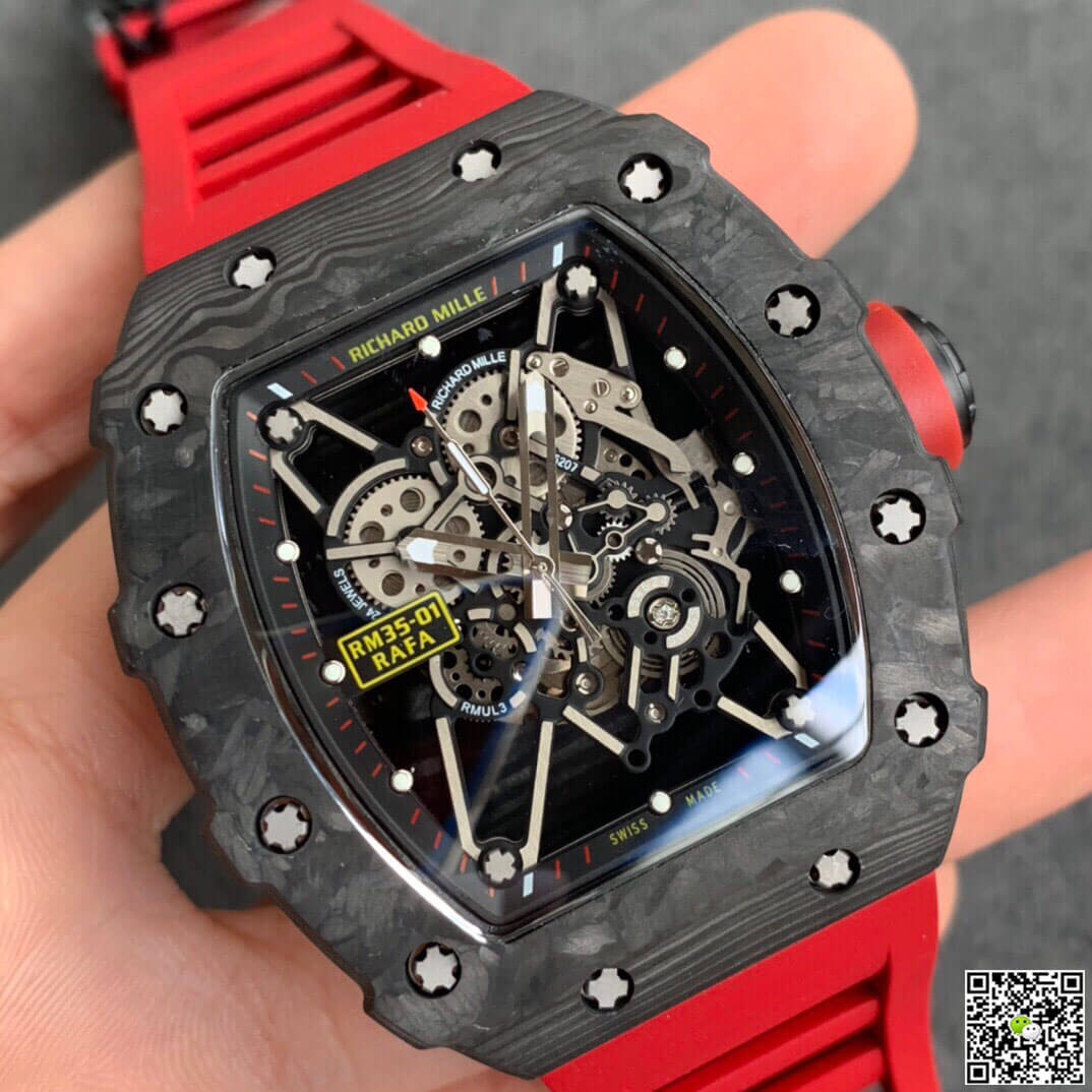 Replica Richard Mille RM35-01 1:1 Best Edition KV Factory Red Strap