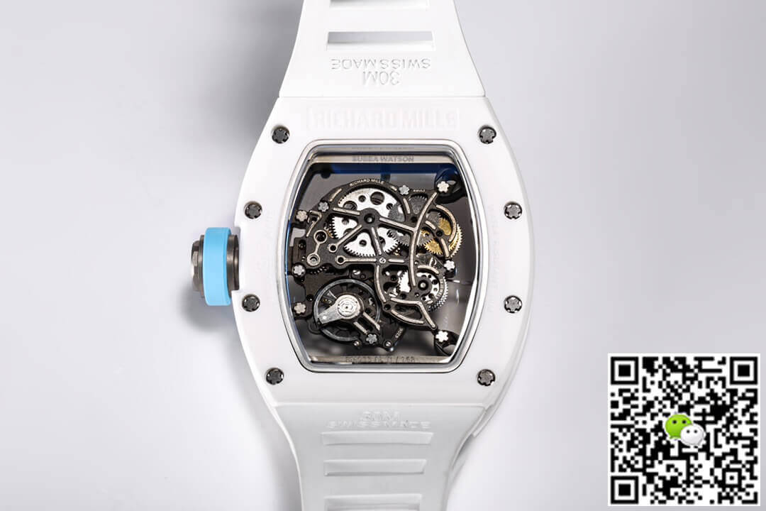 Replica Richard Mille RM-055 1:1 Best Edition BBR Factory White Ceramic Case