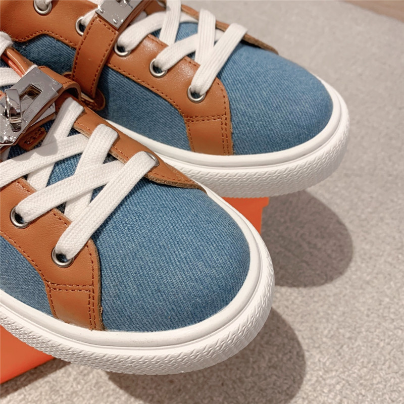 H**me5 British retro design white shoes