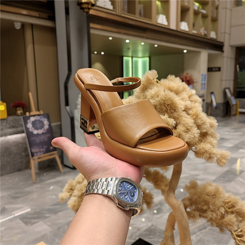 F**di block heel sandals