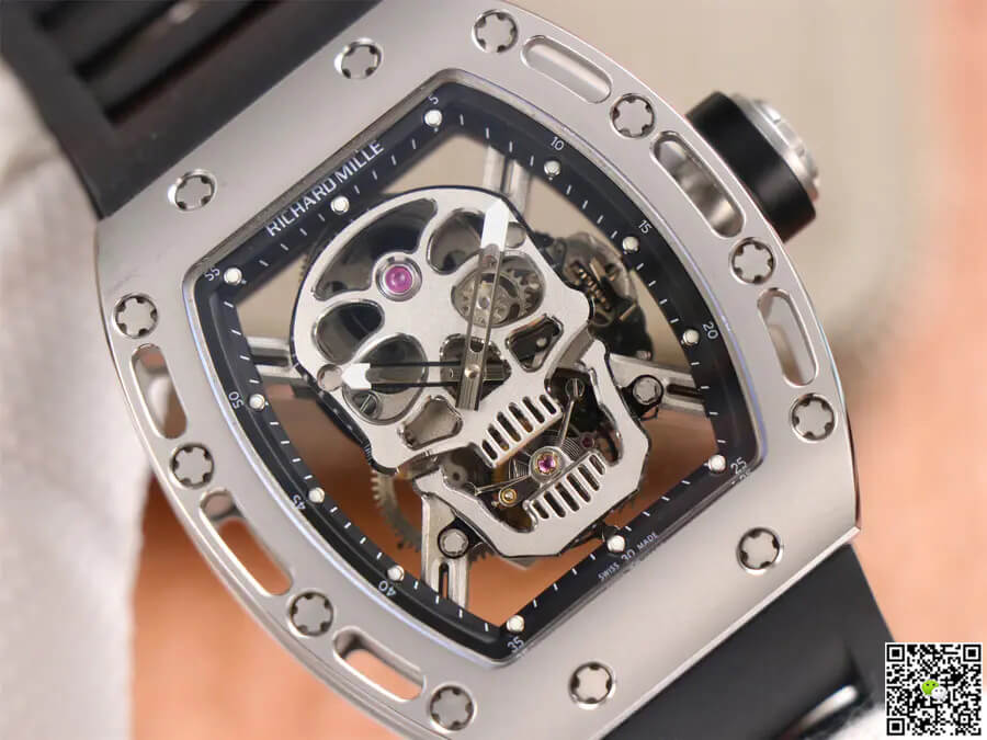 Replica Richard Mille RM52-01 Tourbillon 1:1 Best Edition JB Factory Skull Dial